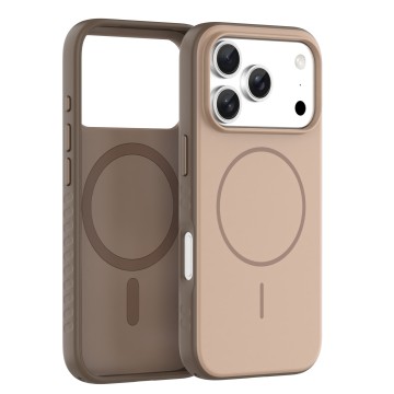 Anti-Slip Texture Sensitive Metal Button Solid Coloful Phone Case for iPhone 18 series-Elegant