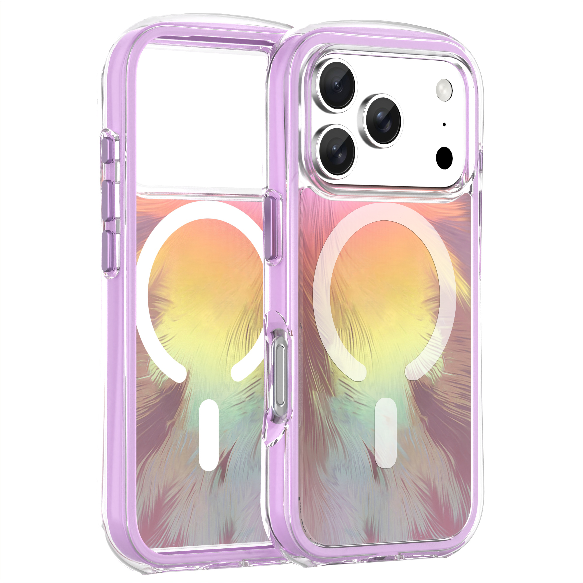 Large Airbag IMD Feather Pattern Phone Case iPhone 17 Pro series-Gala