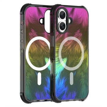 IMD Feather Diamond Pattern Sparkling Personalized Phone Case for iPhone 17-Spectre