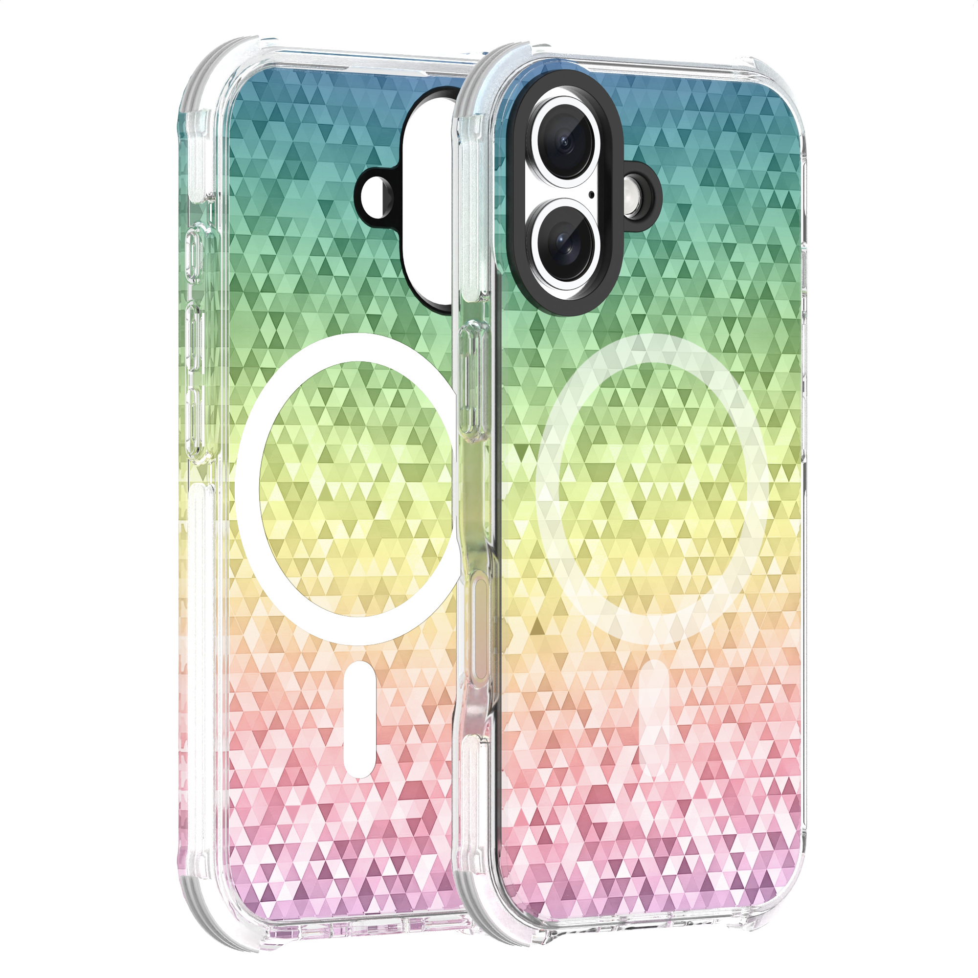 IMD Feather Diamond Pattern Sparkling Personalized Phone Case for iPhone 17-Spectre