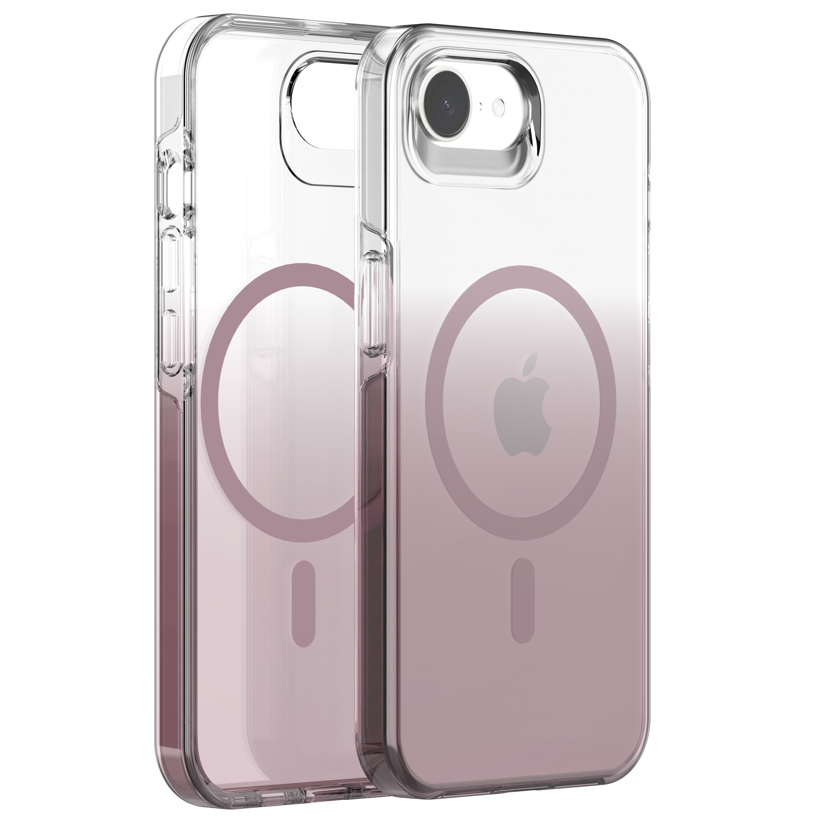 Hard UV Coating Colorful Gradient Magnetic Transparent Phone Case for iPhone 17E-Neo Hybrid