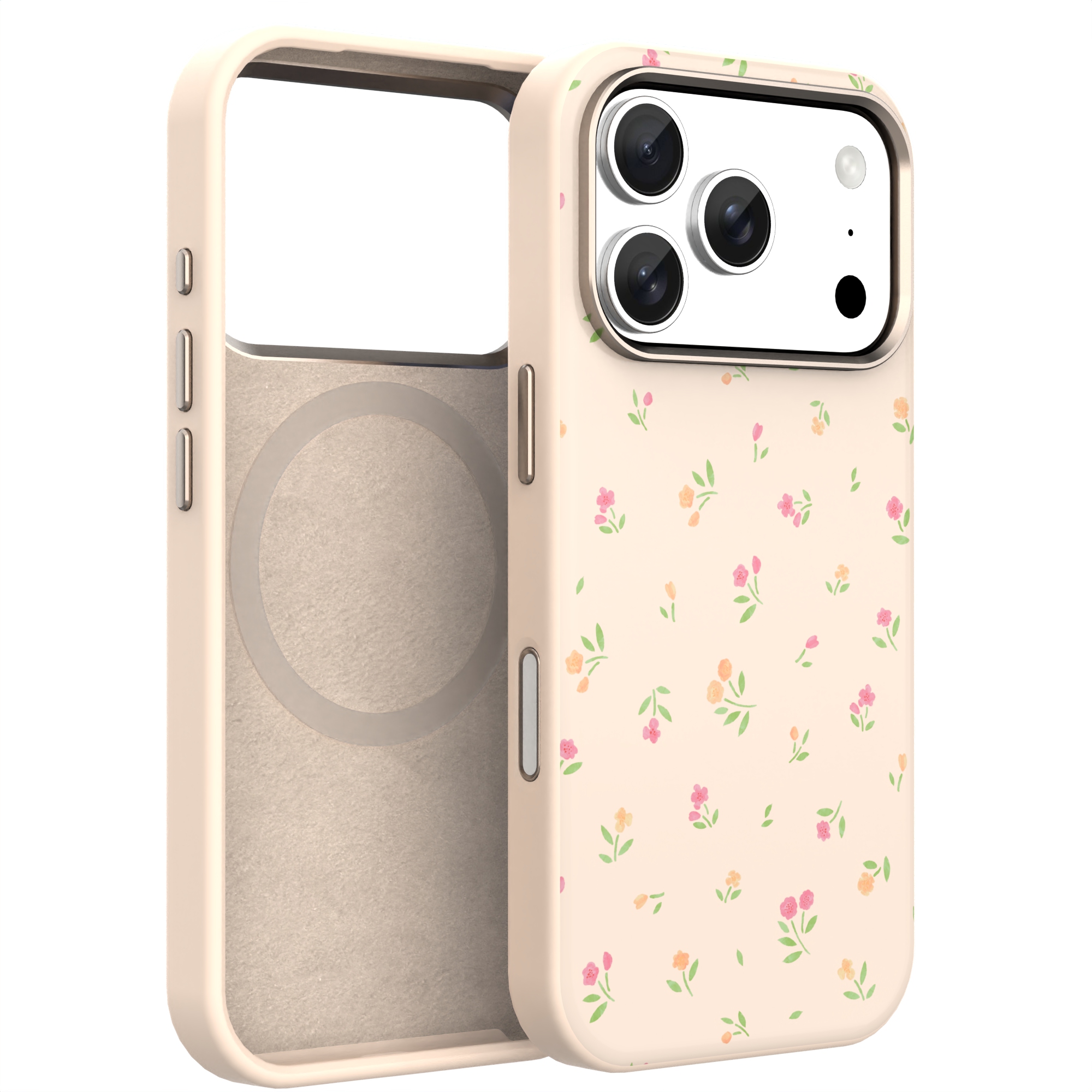 Lovely Liquid Silicone Custom Leather Pattern Phone Case for iPhone 17 Pro-Hoten