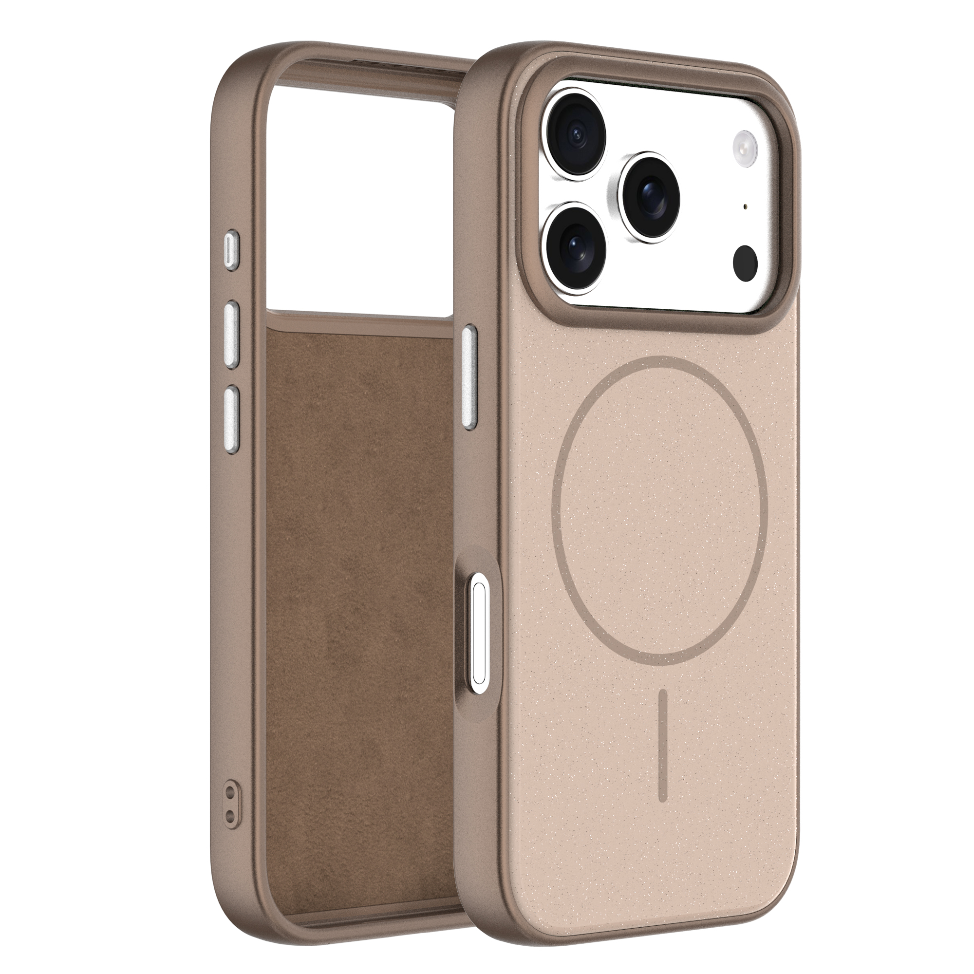 Glitter Shiny Pure Solid Colorful Shockproof Phone Case for Phone 17 Pro-Lumi