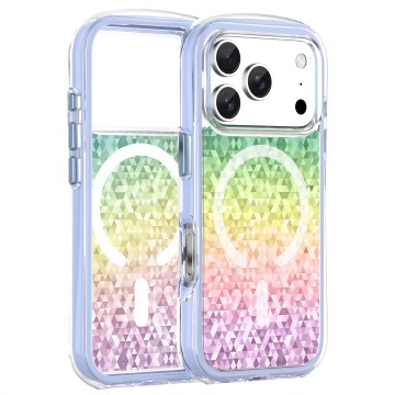 Shiny Diamond IMD/IML Pattern Clear Fashion Magnetic Phone Case for iPhone 17 Pro-Gala