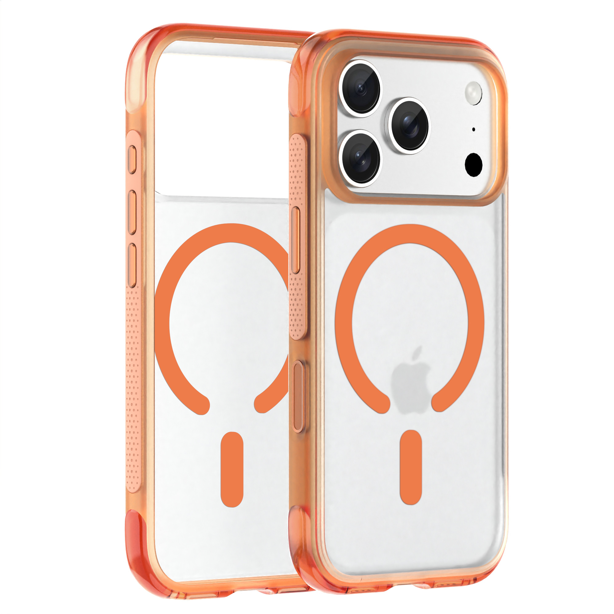 Anti-Slip Big Airbag Shockproof Clear Magnetic Phone Case for iPhone 17 Pro-U Shape Airbag case