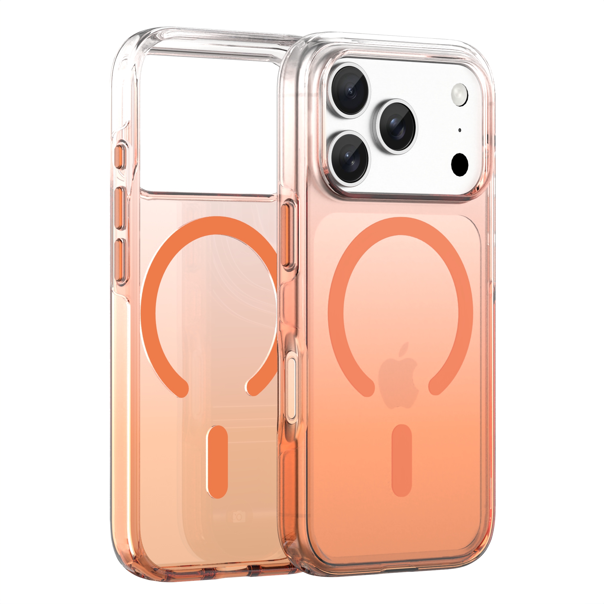 Gradient Luxury Fashion Soft Clear PC TPU Anti-Yellowing Custom Logo Phone Case for iPhone 18 Pro-Neo Hybrid
