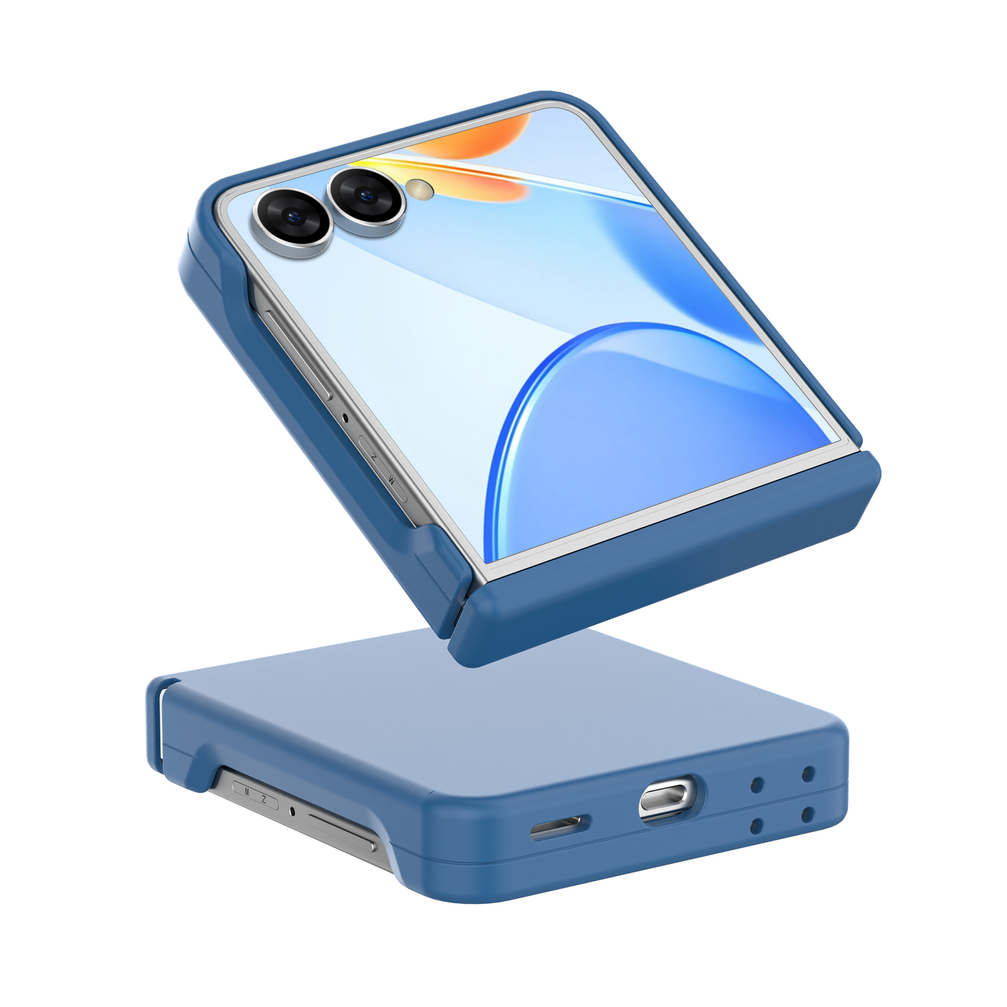Solid Color Colorful Magnetic Factory Hot Sell Phone Case for Samsung Galaxy Z Flip 8-Sport Crystal