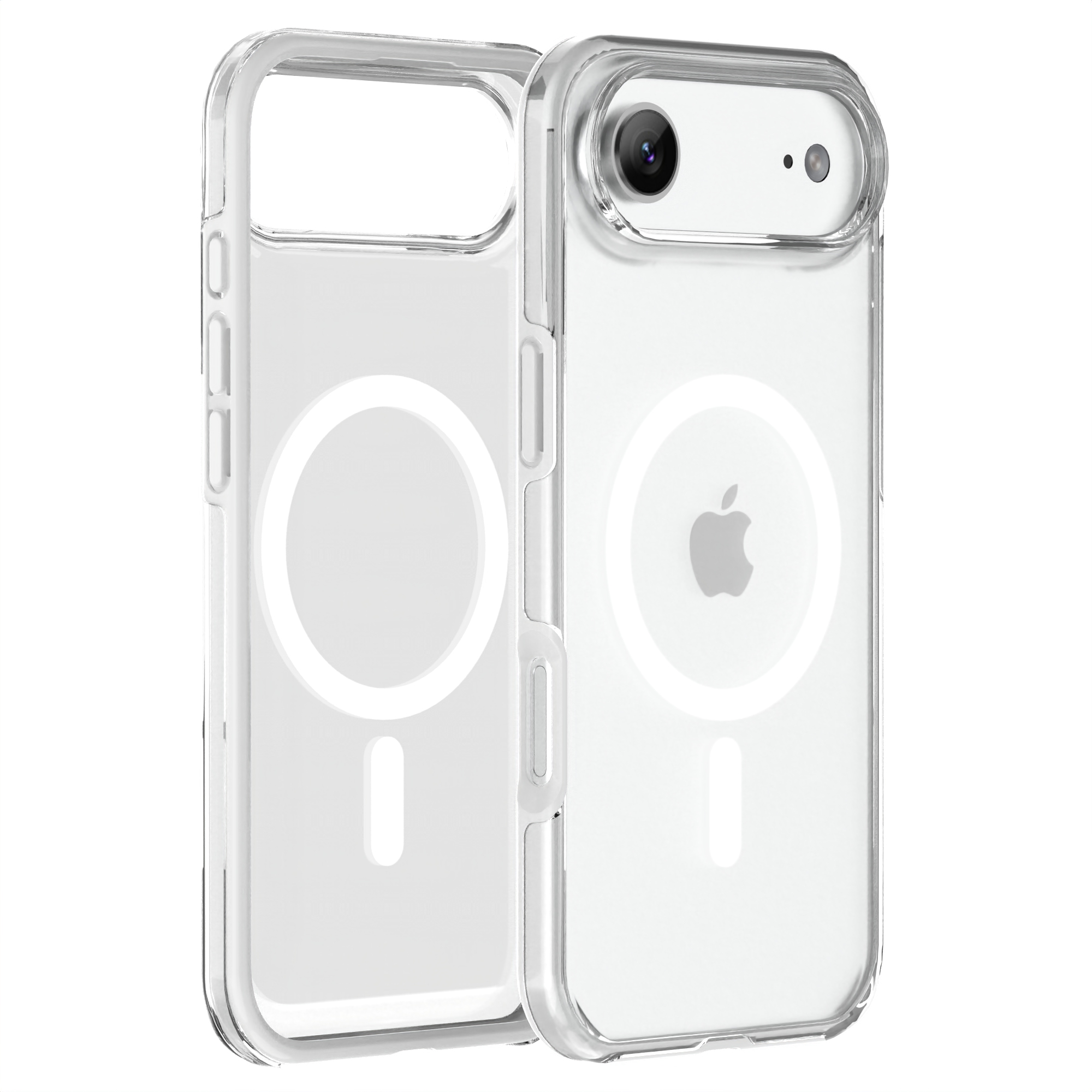 Pure Colorful Bumper Clear PC Shockproof Phone Case for iPhone 17 Pro-Neo Hybrid