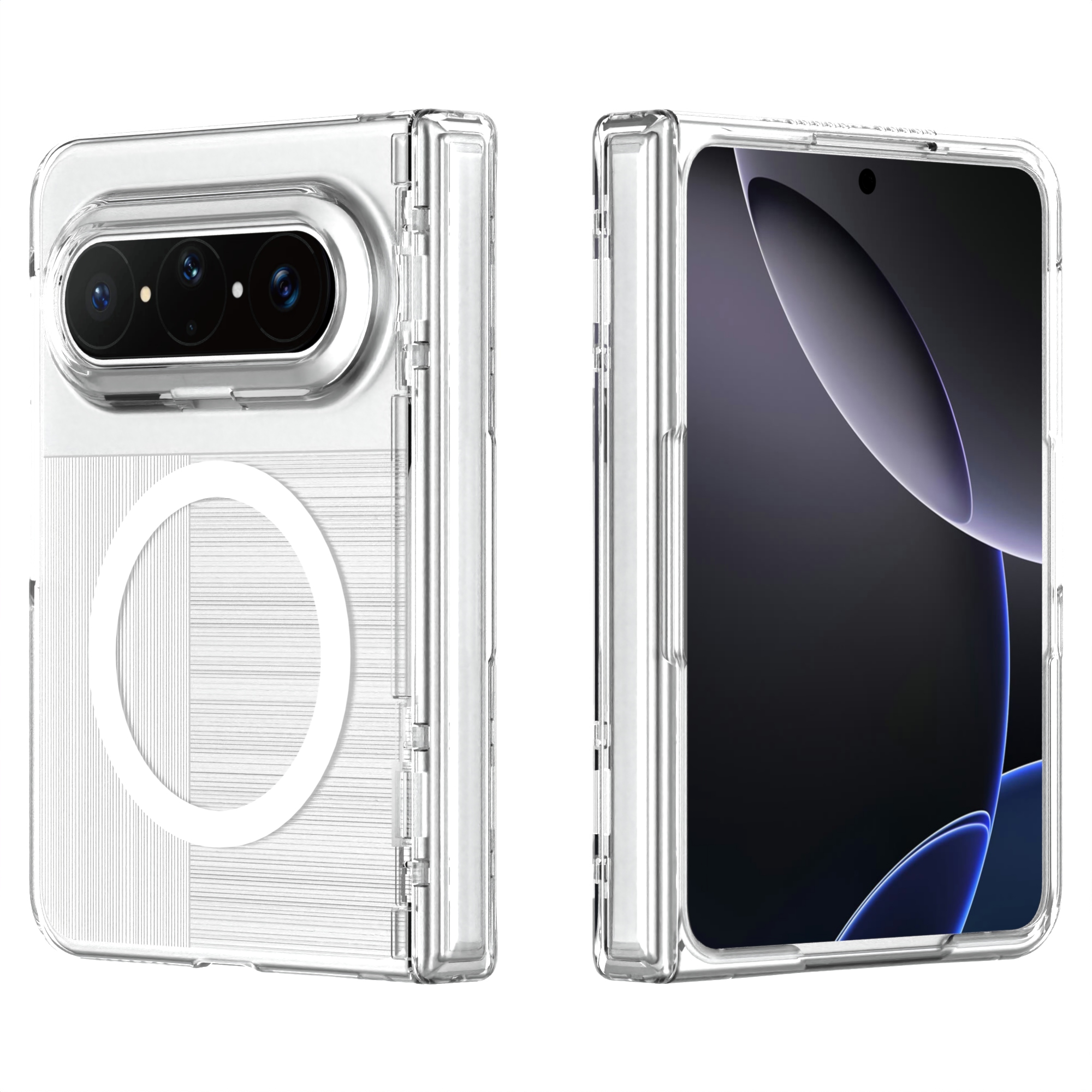 Hard PC Anti-Drop Clear Custom Logo Color Magnetic Phone Case for Huawei-PuraX MAX-PC Case
