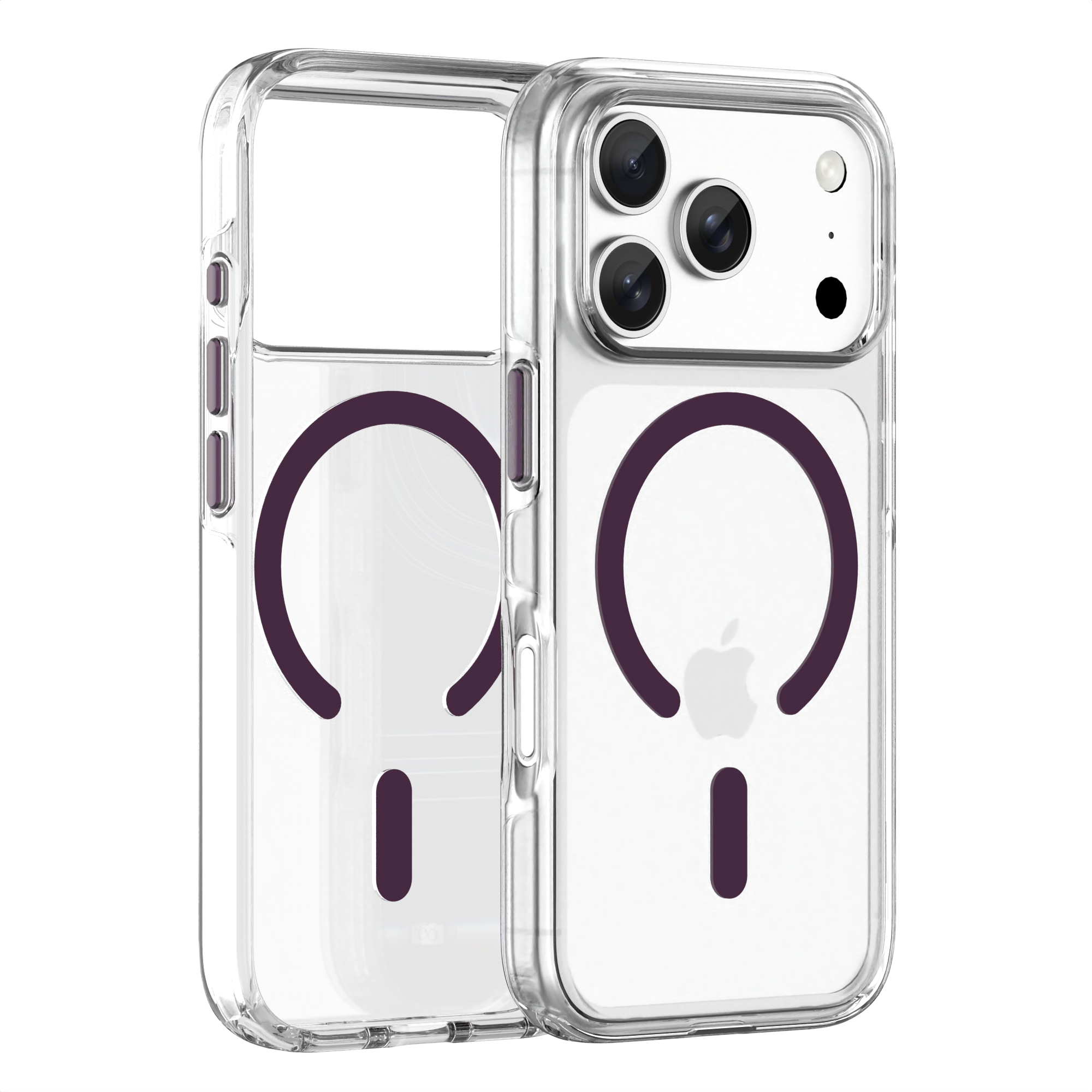 Clear Crystal Hard Anti-Yellowing Colorful Custom Phone Case for iPhone 18 Pro-Neo Hybrid