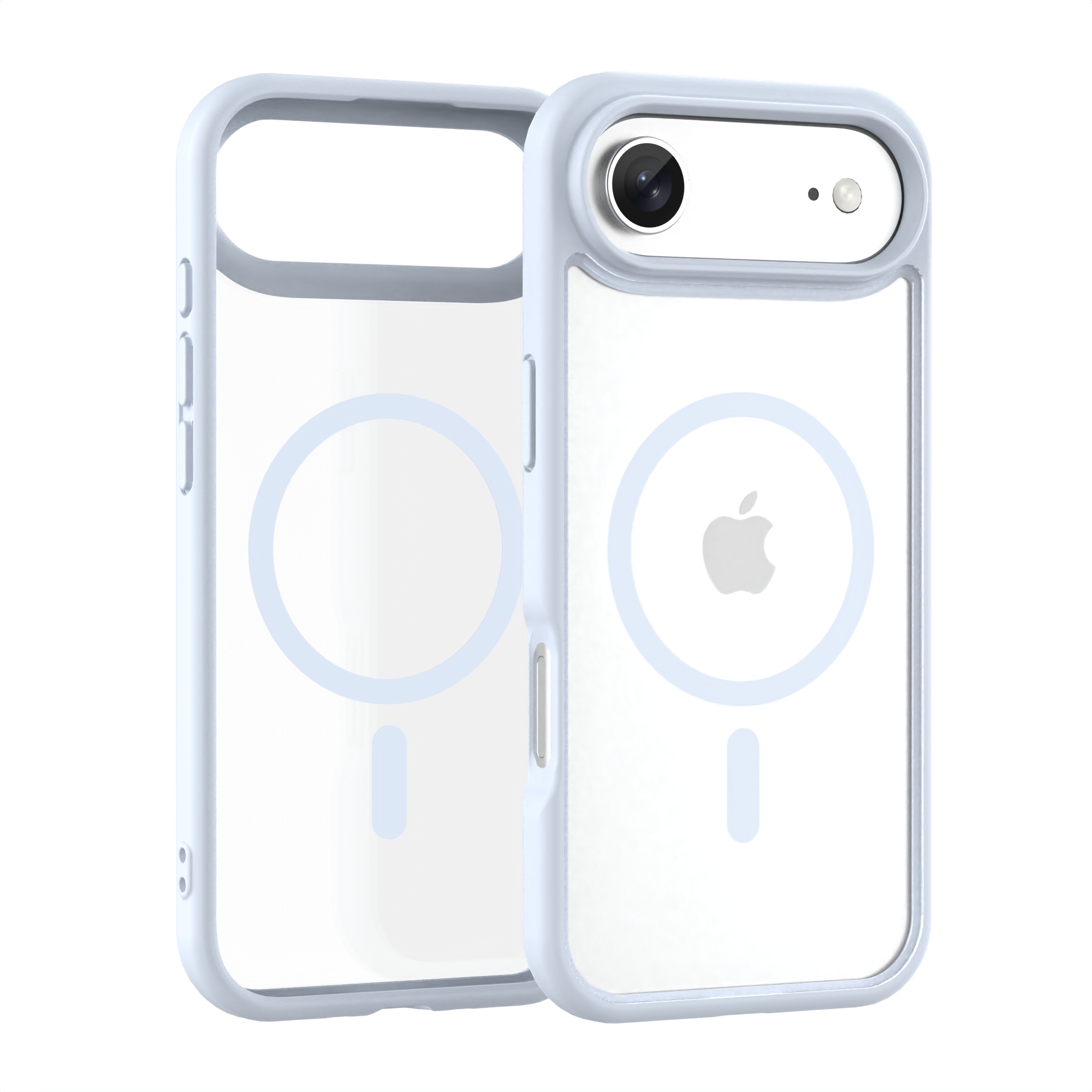 Clear Candy Colorful 8FT Drop Protection Diamond Shockproof Clear Magnetic Phone Case for iPhone 17 Series-Swaki