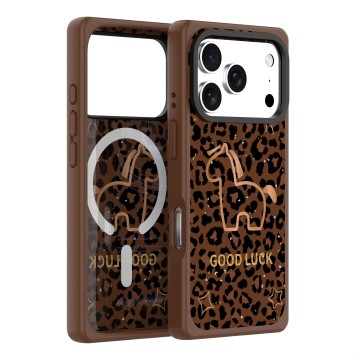 Custom Pattern Leather Glitter Shiny Clear Crystal Phone Case for iPhone 17 Pro series-Square Spectre