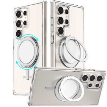 Samsung Transparent Phone Case with 360 Degree Stand