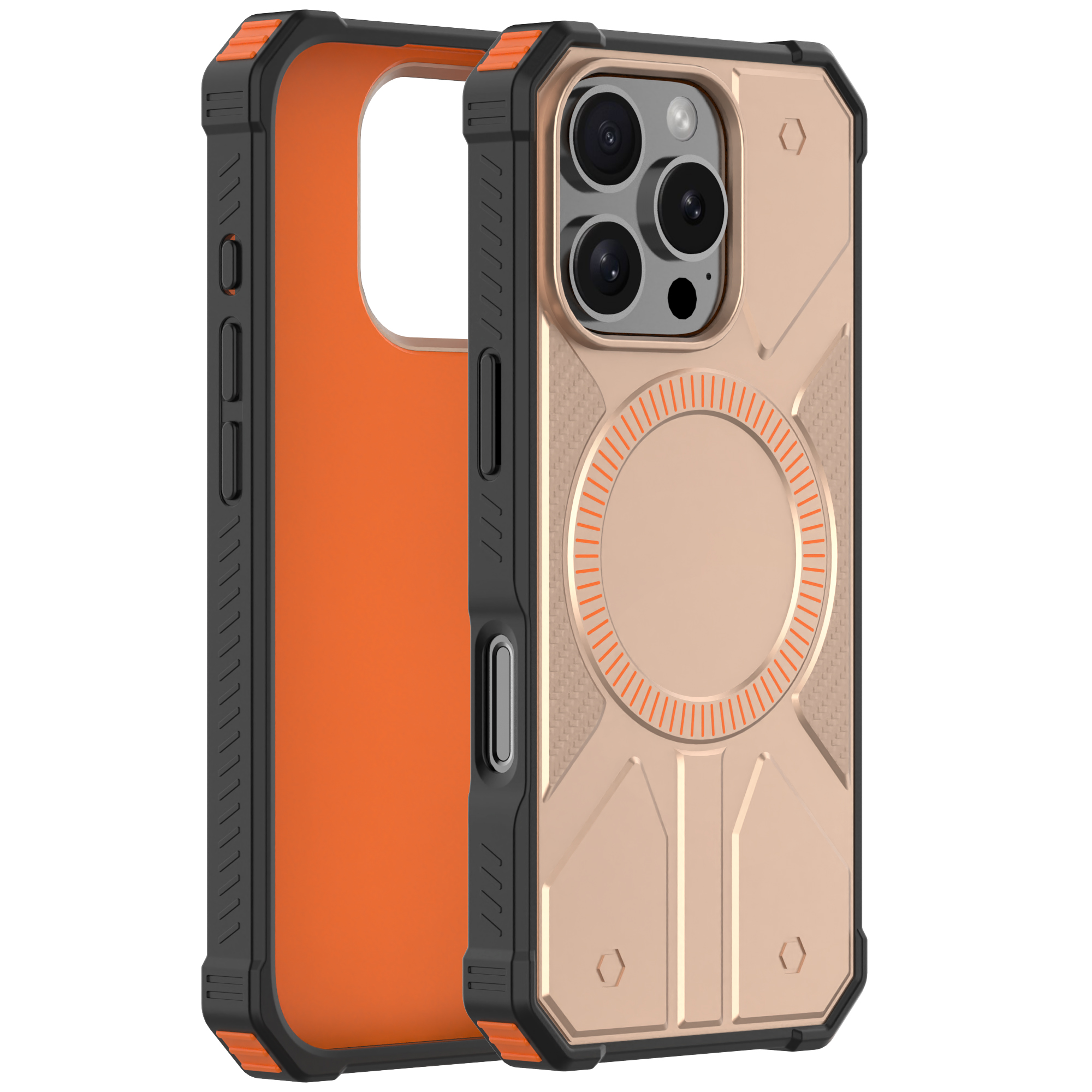 iPhone 16 Yota Series Mecha-Style High-Impact Shockproof Case