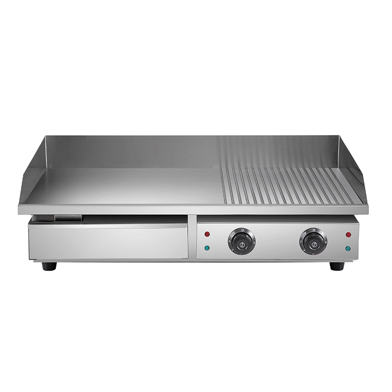 Electric Half Flat & Half Concave Griddle - Versatile Cooking
