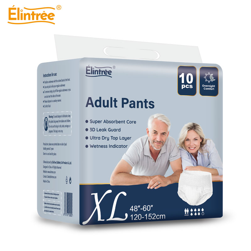 Elintree Manufacturer Direct Wholesale Super Absorbent discreetly Adult Pull Up Diaper Pants