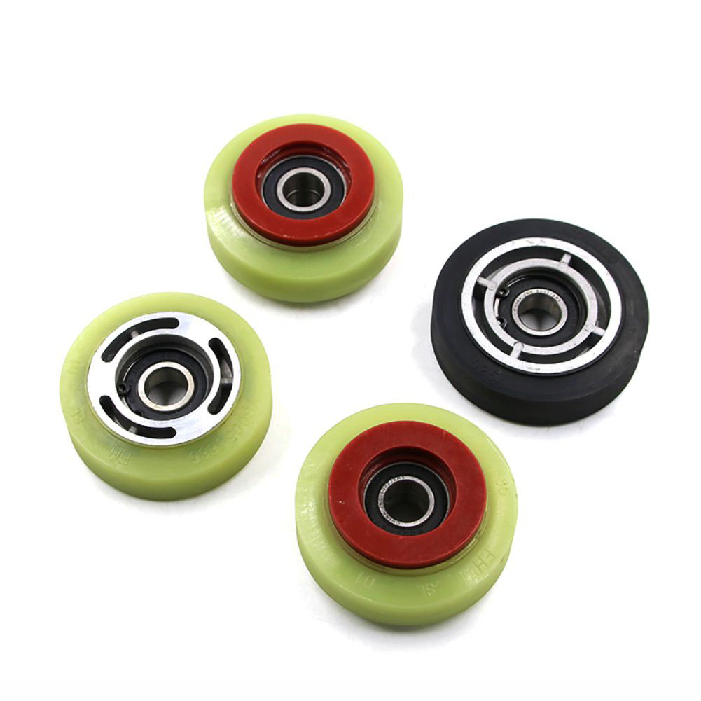 Escalator Step Wheel roller Mitsubishi 80x22x6202 76x25x6202 76x35x6202 Aluminum core escalator wheel parts