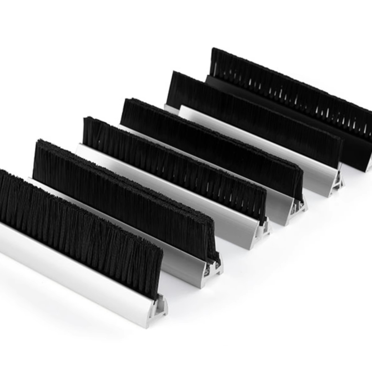 Escalator Safety Brush aluminum alloy anti-pinch flame retardant brush end single row double row base
