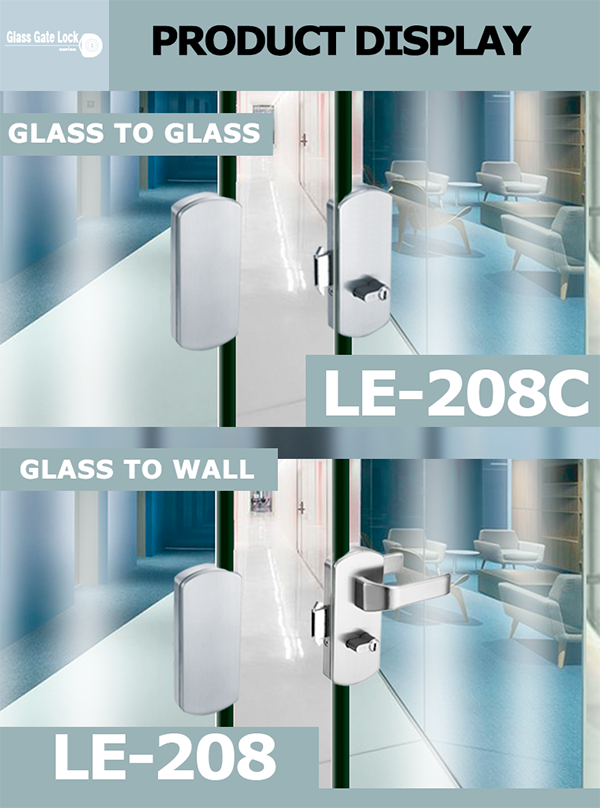 Serrure de porte ovale en verre classique et polyvalente (1)