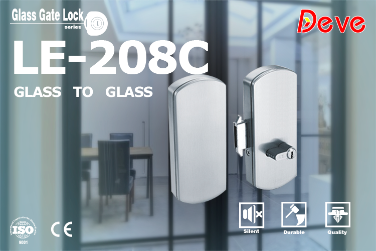 Serrure de porte ovale en verre classique et polyvalente (2)