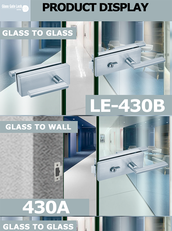 Elegant Glass Door Lock with Distinctive Handle A Fusion of Style and Security (1)