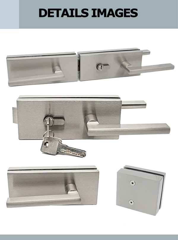 Elegant Glass Door Lock with Distinctive Handle A Fusion of Style and Security (2)