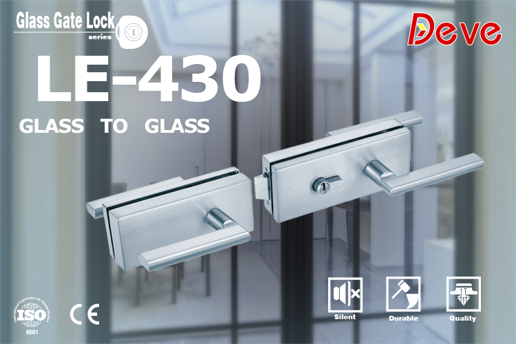 Elegant Glass Door Lock with Distinctive Handle A Fusion of Style and Security (3)