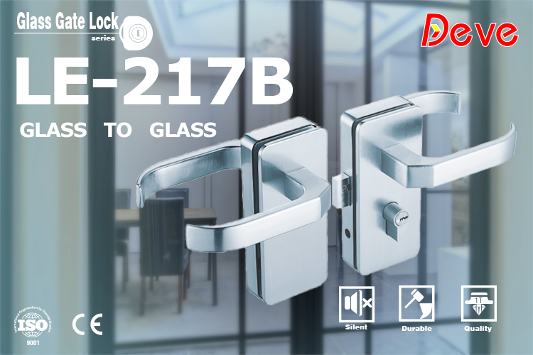 Fashionable and Versatile Rectangular Glass Door Lock (2)
