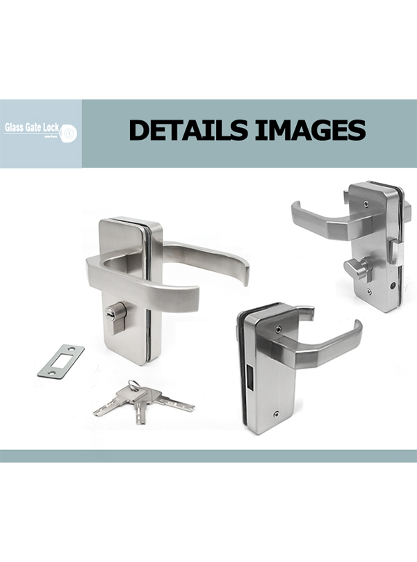 Fashionable and Versatile Rectangular Glass Door Lock (3)