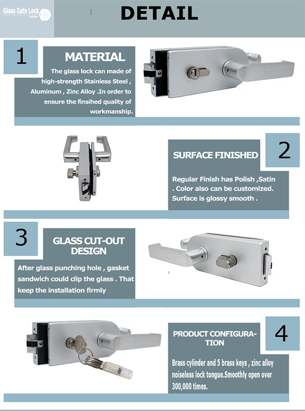 Premium Sanded Glass Door Lock The Epitome of Sophistication (4)