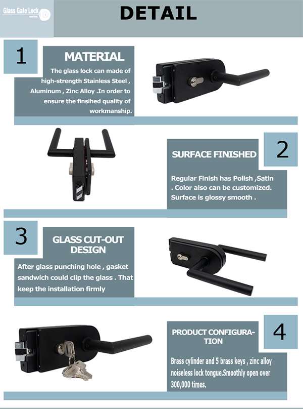 Sleek Black Glass Door Lock Unmatched Elegance and Security (4)