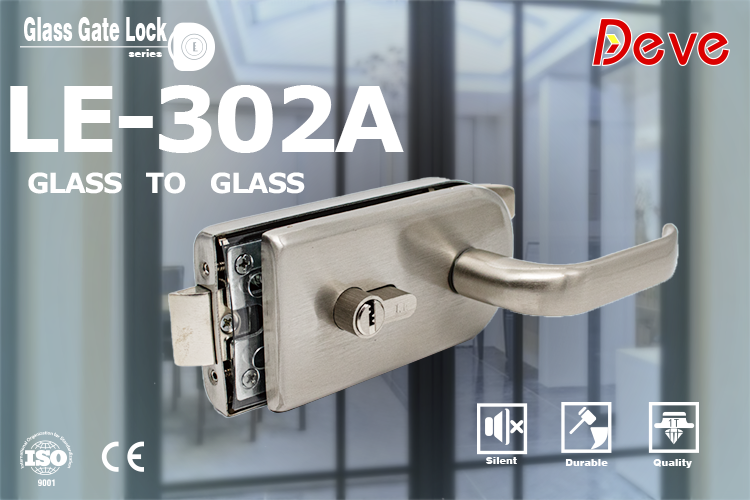 Serrure de porte en verre rectangulaire horizontale élégante : une sensation mondiale (2)