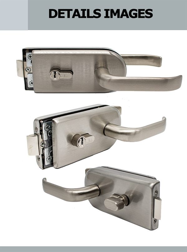 Serrure de porte en verre rectangulaire horizontale élégante : une sensation mondiale (3)