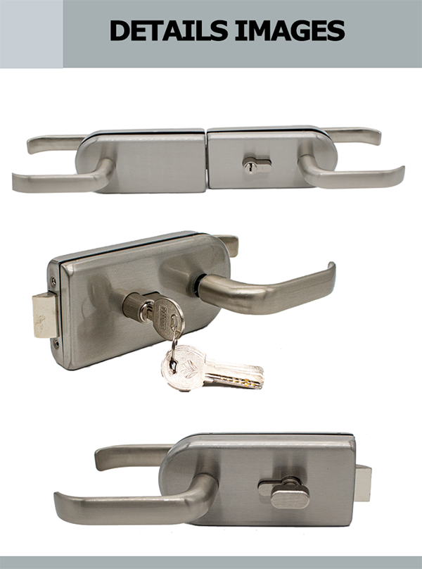 Serrure de porte en verre rectangulaire horizontale élégante : une merveille de modernité (3)