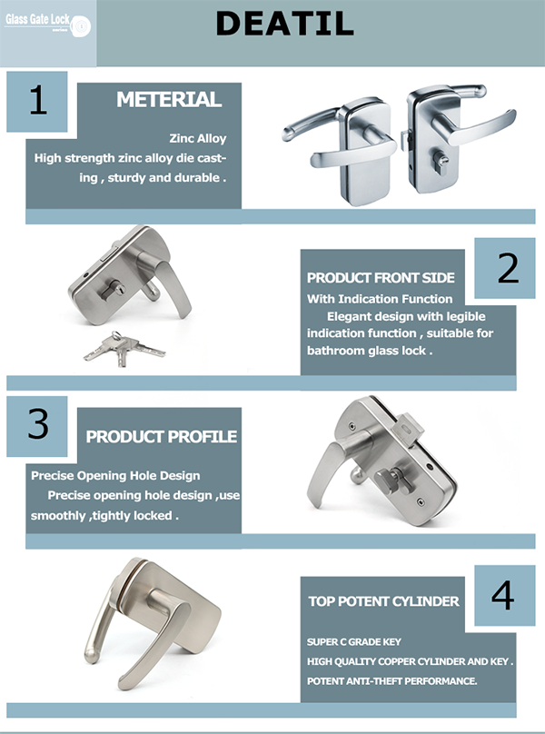Sleek Rectangular Glass Door Lock Modern and Practical (4)