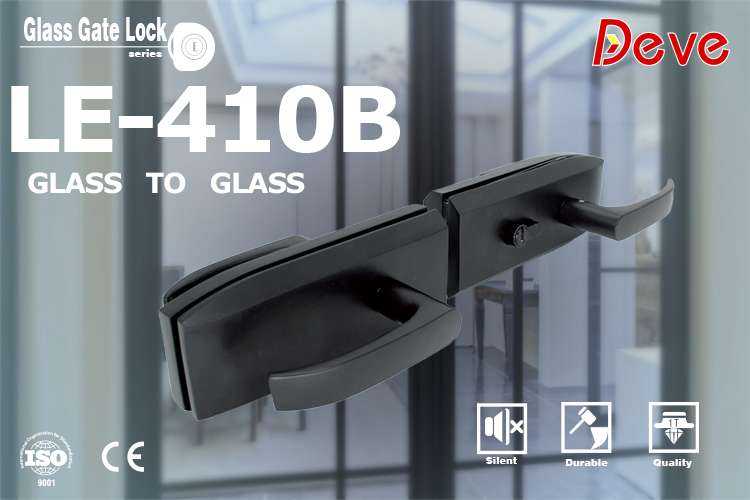 Stylish Matte Black Double Glass Door Lock A Fusion of Elegance and Security
