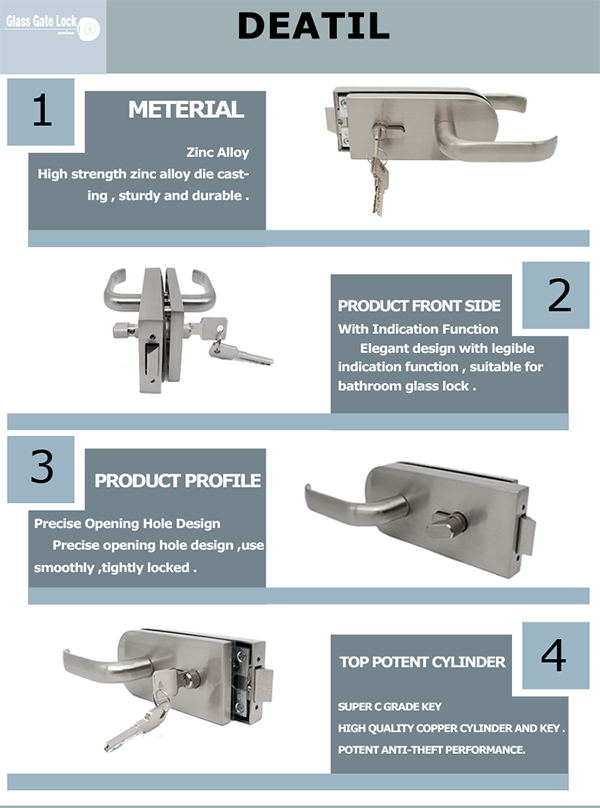 Trendy Horizontal Rectangular Glass Door Lock A Global Favorite (4)