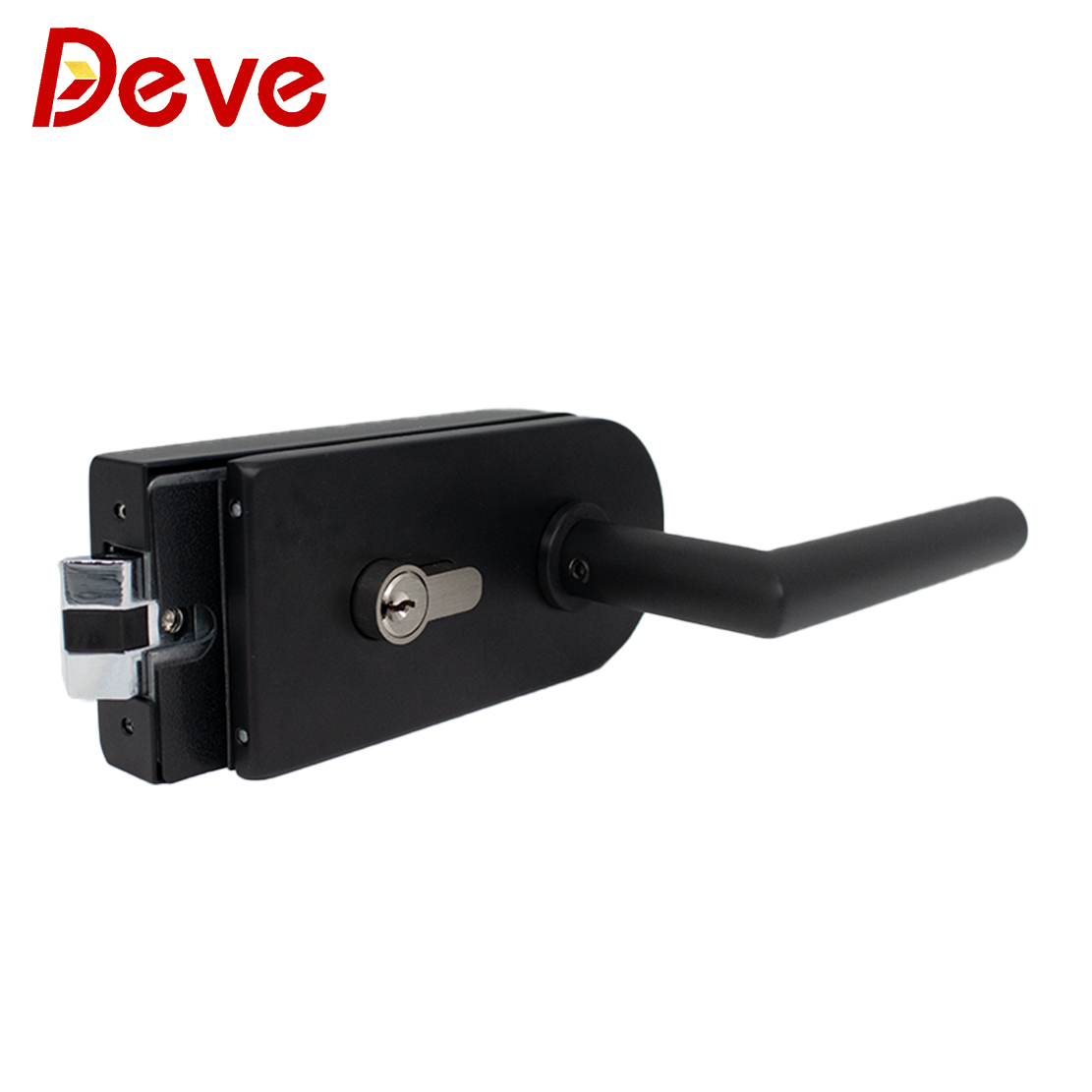 Sleek Black Glass Door Lock: Unmatched Elegance and Security