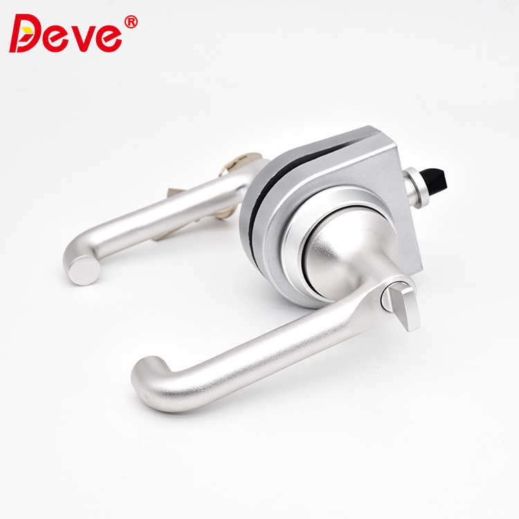 Slim Profile Aluminum glass door lock For Commercial
