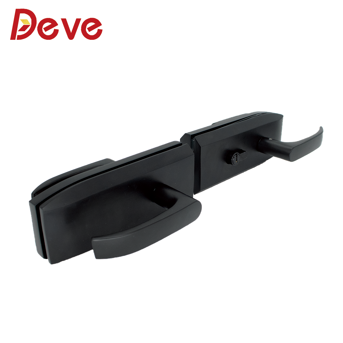 Stylish Matte Black Double Glass Door Lock: A Fusion of Elegance and Security