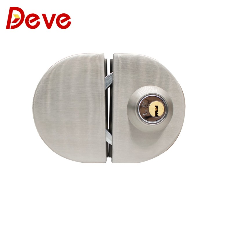 Frameless Double-sided Glass Door Lock Without Drilling