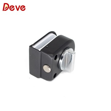 Matte Black Design Small Size Glass Door Floor Lock
