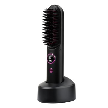 OEM Custom Logo SS01 Rechargeable Cordless Hair Straightener Brush