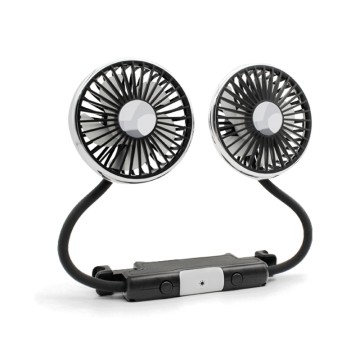 F310 Dual Heads Car Seat Hose USB Cooling Fan