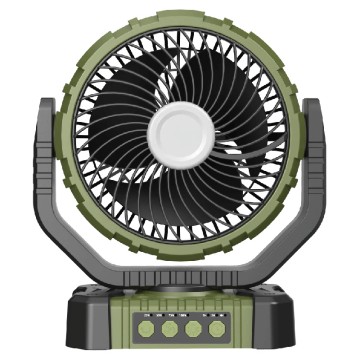 F8101 F8102 Multifunctional Outdoor Rechargeable Standing Fan with LED Lamp