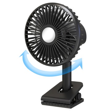 F513 Mini Desktop Clip on Fan With LED Lights