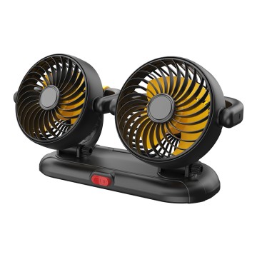 F5502 Two Heads Car Fan for Truck SUV 4.5 Inches