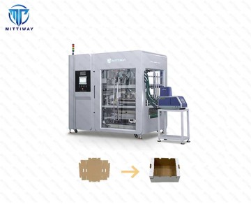 Hot Melt Glue Fruit Box Folding Machine Tray Former Cardboard Box Erecting Machine