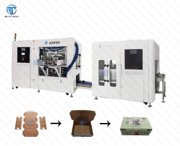 Sweet Potato Hot Melt Glue Box Folding And Hot Melt Glue Lid Cover Machine