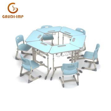 Durable School Desk And Chair For Double Student